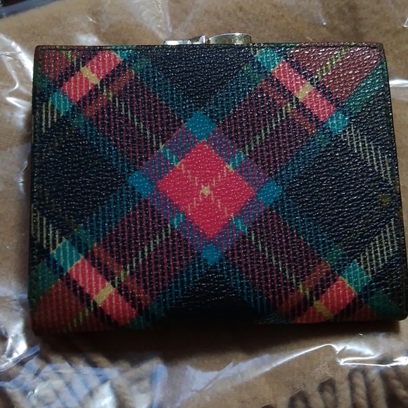 Vivienne Westwood Multicolor Plaid Women's Wallet - Picture 3 of 8